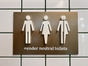 A gender neutral toilet sign.